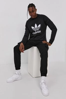 adidas Originals Bluza bawełniana H06651 męska kolor czarny z nadrukiem H06651-BLK/WHT