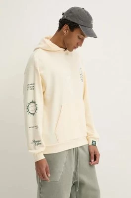 adidas Originals bluza bawełniana męska kolor beżowy z kapturem z nadrukiem JJ4038