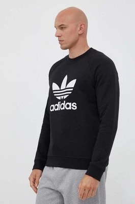 adidas Originals bluza bawełniana męska kolor czarny z nadrukiem