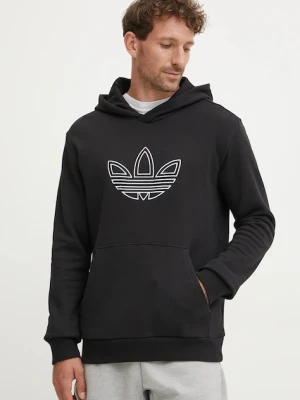 adidas Originals bluza bawełniana Outline Hoodie czarny