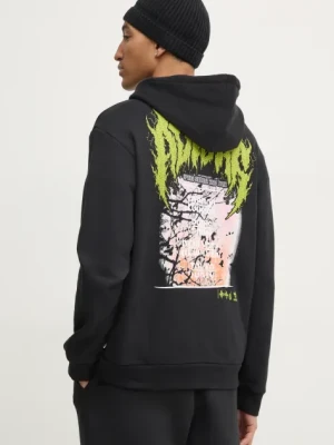 adidas Originals bluza bawełniana Q12 TS DEATH ho męska kolor czarny z kapturem z nadrukiem JN5703