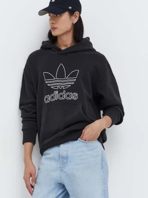 adidas Originals bluza bawełniana Trefoil Hoodie czarny