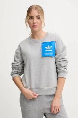 adidas Originals bluza bawełniana x Ksenia Schneider damska kolor szary z aplikacją IW5666