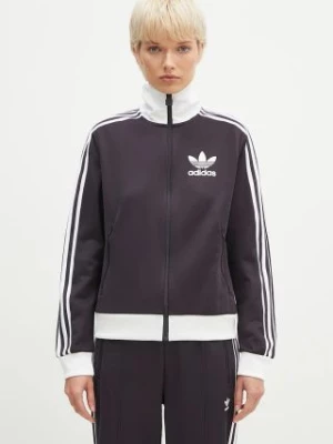 adidas Originals bluza Beckenbauer Tracktop damska kolor fioletowy wzorzysta IY2219