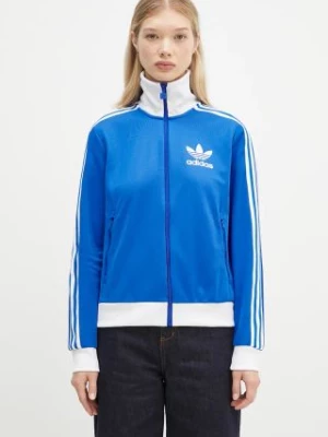 adidas Originals bluza Beckenbauer Tracktop damska kolor niebieski z nadrukiem IY2223