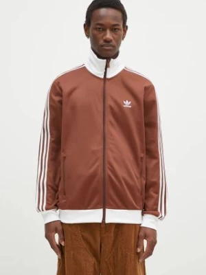 adidas Originals bluza Beckenbauer Tracktop męska kolor brązowy z aplikacją IY9879