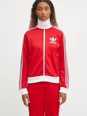 adidas Originals bluza Classic Tt damska kolor czerwony z aplikacją JX7850