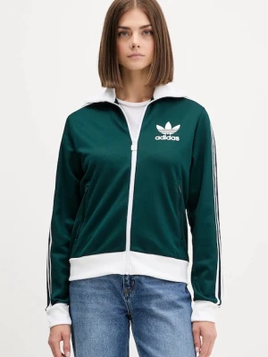 adidas Originals bluza Classic Tt damska kolor zielony wzorzysta JX7852