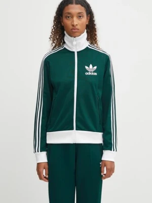 adidas Originals bluza Classic Tt damska kolor zielony wzorzysta JX7852