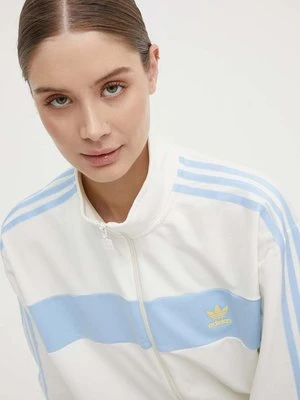 adidas Originals bluza damska kolor beżowy z aplikacją IR7471