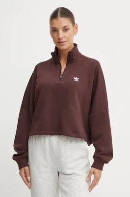 adidas Originals bluza damska kolor brązowy gładka IY4977