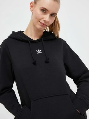 adidas Originals bluza damska kolor czarny z kapturem gładka IA6420