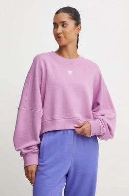 adidas Originals bluza damska kolor fioletowy gładka IY2544