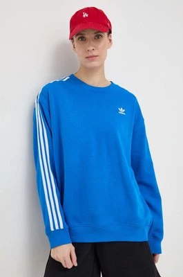 adidas Originals bluza damska kolor niebieski z aplikacją IN8488