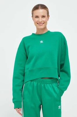 adidas Originals bluza damska kolor zielony z aplikacją