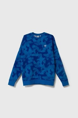 adidas Originals bluza dziecięca kolor niebieski wzorzysta