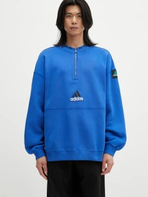 adidas Originals bluza Eqt Fleece Hz męska kolor niebieski z aplikacją JD0643