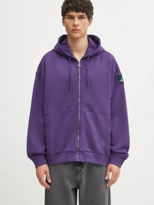 adidas Originals bluza EQT Hoodie męska kolor fioletowy z kapturem gładka JX1573