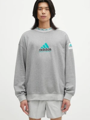 Zdjęcie produktu adidas Originals bluza EQT Reflective Crewneck Sweatshirt męska kolor szary z aplikacją JP0190