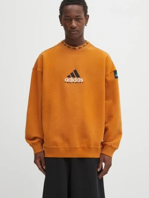 adidas Originals bluza EQT Washed Crew męska kolor pomarańczowy z aplikacją JX1569