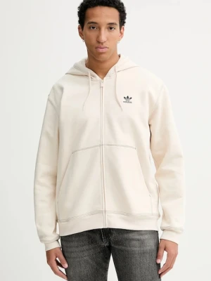 adidas Originals bluza Essentials męska kolor beżowy z kapturem gładka JW0968