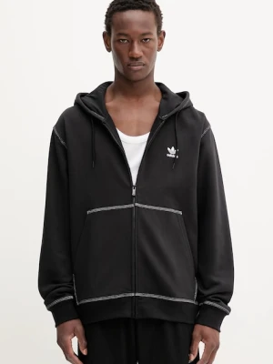 adidas Originals bluza Essentials męska kolor czarny z kapturem gładka JW0969