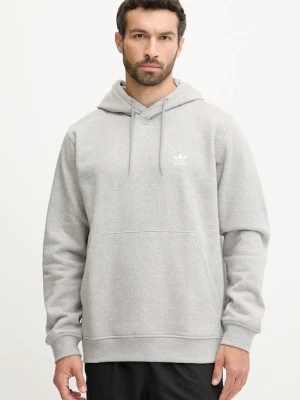 adidas Originals bluza Essentials męska kolor szary z kapturem melanżowa HZ6585