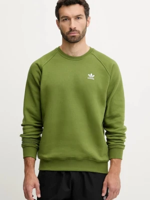 adidas Originals bluza Essentials męska kolor zielony z aplikacją JW3523