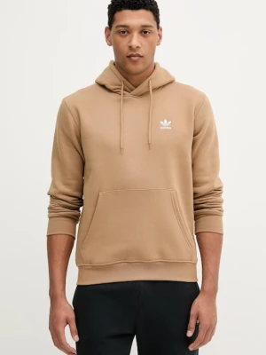adidas Originals bluza Essentials męska kolor zielony z kapturem gładka JW1064
