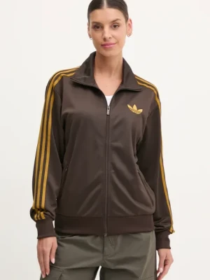 adidas Originals bluza Firebird damska kolor brązowy z aplikacją JP2297