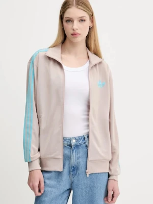 adidas Originals bluza Firebird damska kolor brązowy z aplikacją JX7864