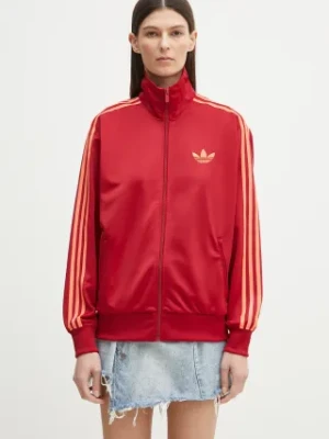 adidas Originals bluza Firebird damska kolor czerwony z aplikacją JP2295