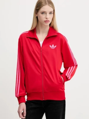 adidas Originals bluza Firebird damska kolor czerwony z aplikacją JW3665