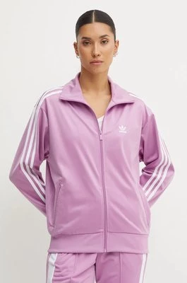 adidas Originals bluza Firebird damska kolor fioletowy z aplikacją IY4741