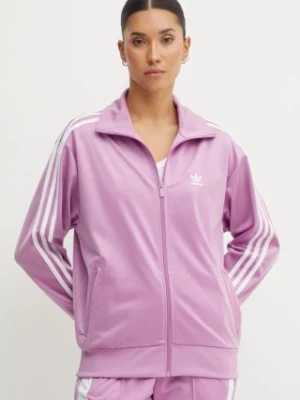 adidas Originals bluza Firebird damska kolor fioletowy z aplikacją IY4741