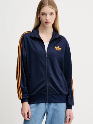 adidas Originals bluza Firebird damska kolor granatowy z aplikacją JW1247
