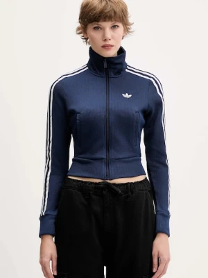 adidas Originals bluza Firebird damska kolor granatowy z aplikacją JY2614