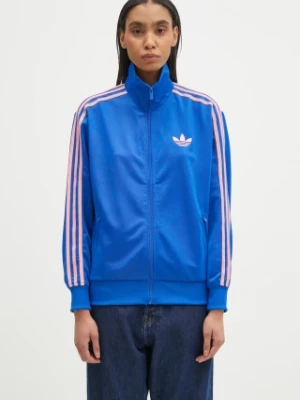 adidas Originals bluza Firebird damska kolor niebieski z aplikacją JP2301