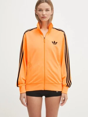adidas Originals bluza Firebird damska kolor pomarańczowy z aplikacją JX7862