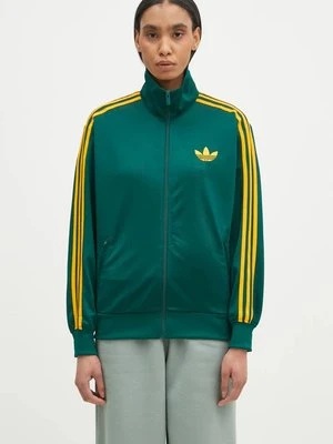 adidas Originals bluza Firebird damska kolor zielony wzorzysta JP2299