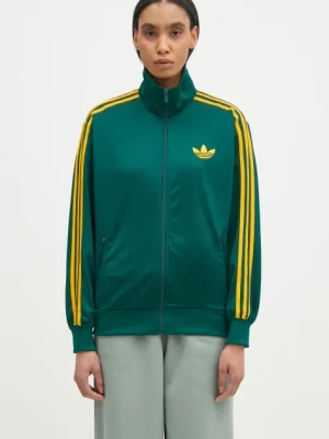 adidas Originals bluza Firebird damska kolor zielony wzorzysta JP2299