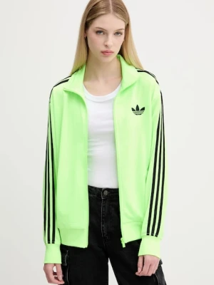 adidas Originals bluza Firebird damska kolor zielony z aplikacją JX7859