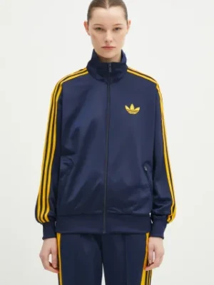 adidas Originals bluza Firebird Tracktop damska kolor granatowy z aplikacją JP2298