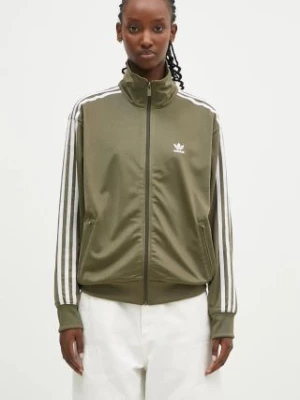 adidas Originals bluza Firebird Tracktop damska kolor zielony z aplikacją IY4742