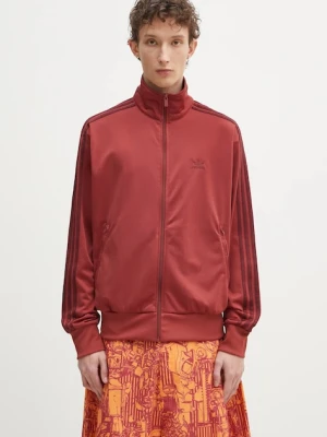 adidas Originals bluza Firebird Tracktop męska kolor bordowy z aplikacją JP2545