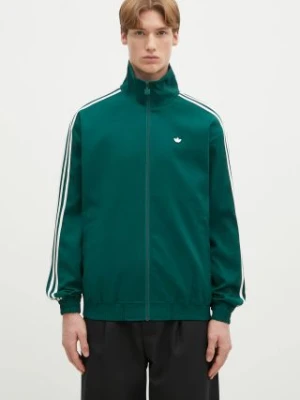 adidas Originals bluza Firebird Tracktop męska kolor zielony z aplikacją JX7171