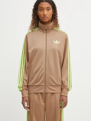 adidas Originals bluza Firebird Tt damska kolor zielony gładka JW1249