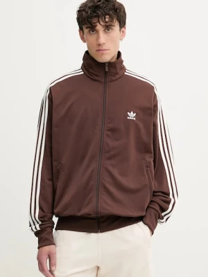 adidas Originals bluza Firebird Tt męska kolor brązowy z aplikacją KA0459