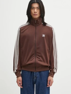 adidas Originals bluza Firebird Tt męska kolor brązowy z aplikacją KA0459