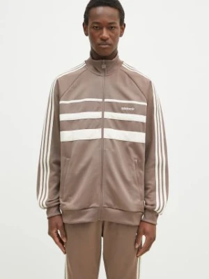 adidas Originals bluza First Tracktop męska kolor brązowy wzorzysta JP1043